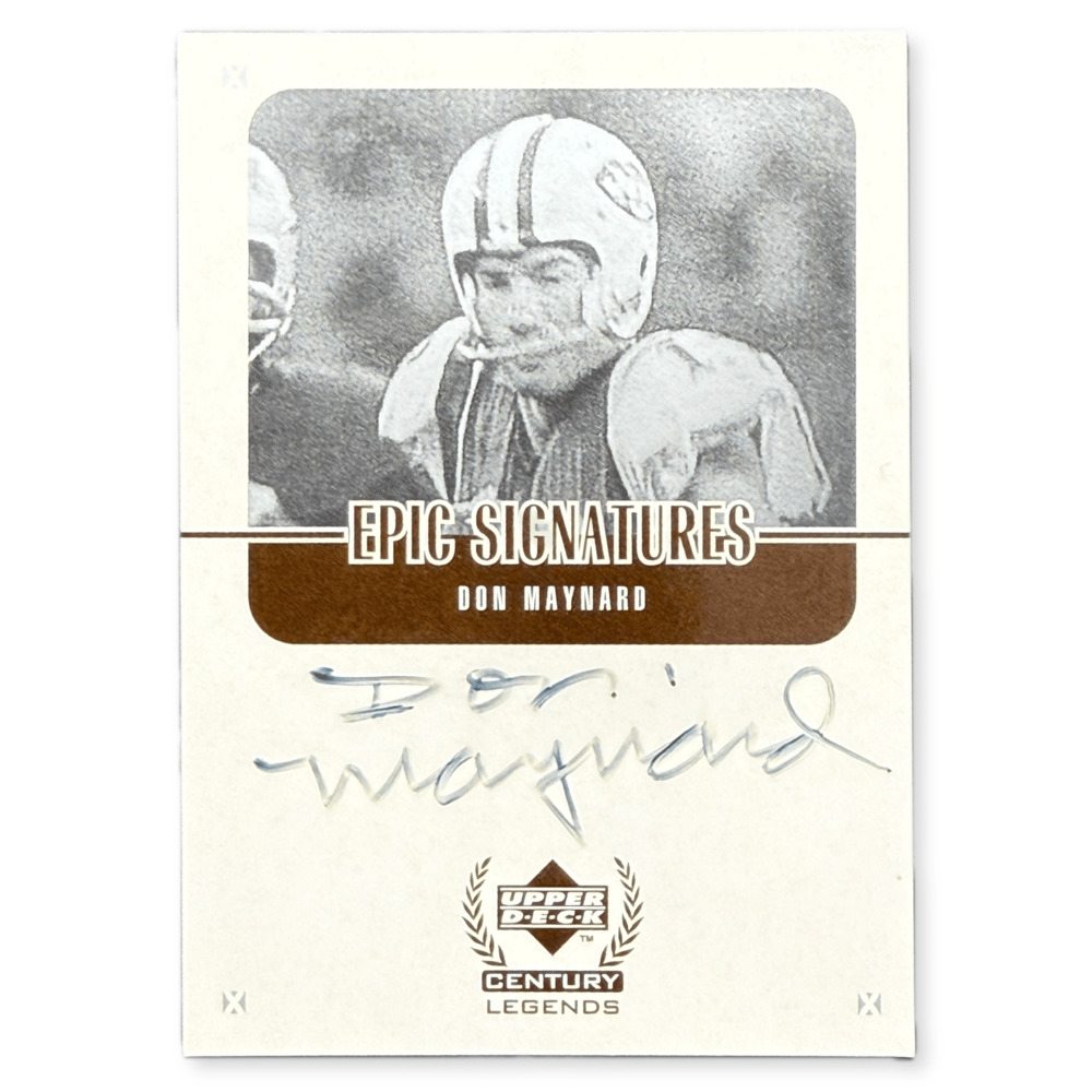 1999 Upper Deck Century Legends Don Maynard Epic Signatures Cut Auto Jets